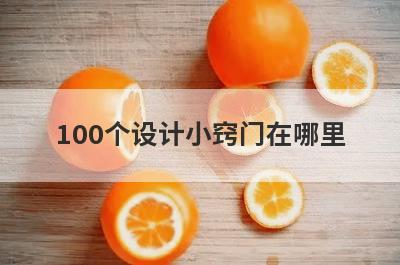 100个设计小窍门在哪里
