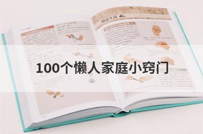 100个懒人家庭小窍门