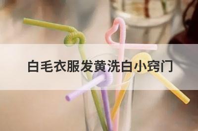 白毛衣服发黄洗白小窍门