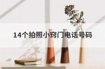 14个拍照小窍门电话号码