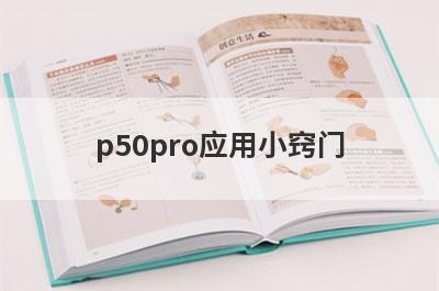 p50pro应用小窍门