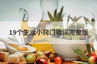 19个生活小窍门歌词完整版