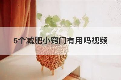 6个减肥小窍门有用吗视频