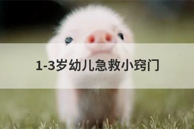 1-3岁幼儿急救小窍门