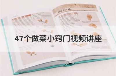 47个做菜小窍门视频讲座