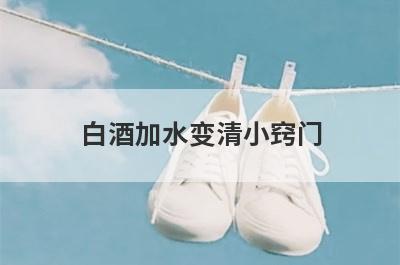白酒加水变清小窍门