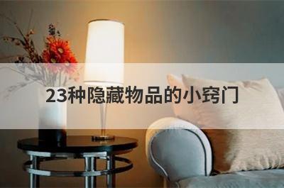 23种隐藏物品的小窍门