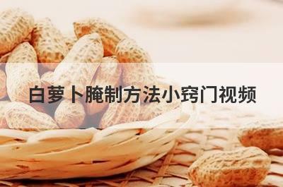 白萝卜腌制方法小窍门视频
