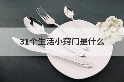 31个生活小窍门是什么