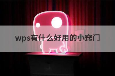 wps有什么好用的小窍门