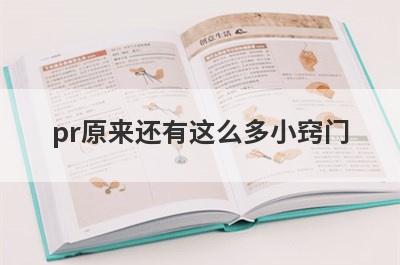 pr原来还有这么多小窍门