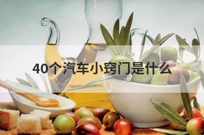 40个汽车小窍门是什么