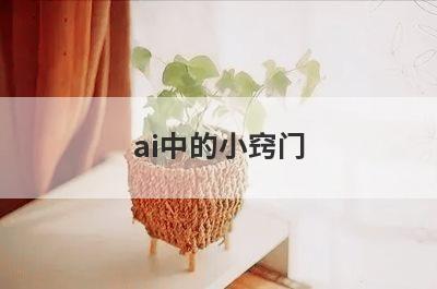 ai中的小窍门