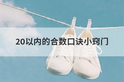 20以内的合数口诀小窍门