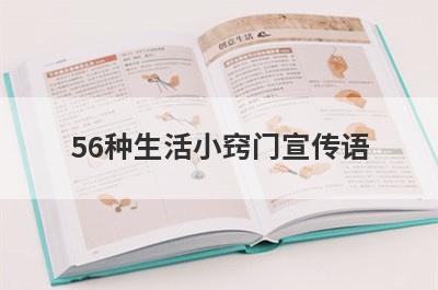 56种生活小窍门宣传语
