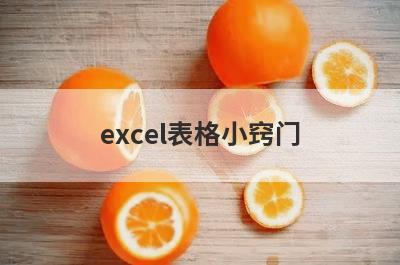 excel表格小窍门