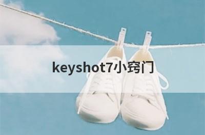 keyshot7小窍门