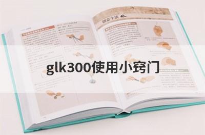 glk300使用小窍门
