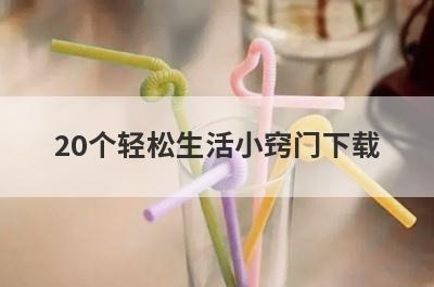 20个轻松生活小窍门下载