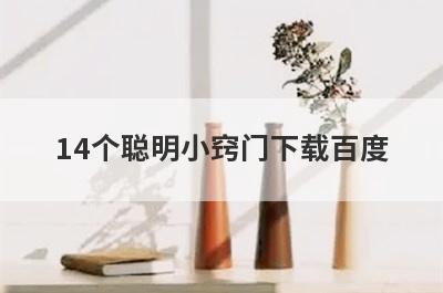 14个聪明小窍门下载百度