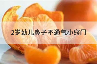 2岁幼儿鼻子不通气小窍门