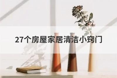 27个房屋家居清洁小窍门