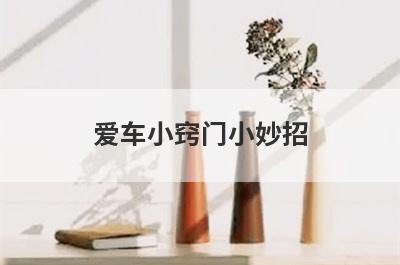 爱车小窍门小妙招