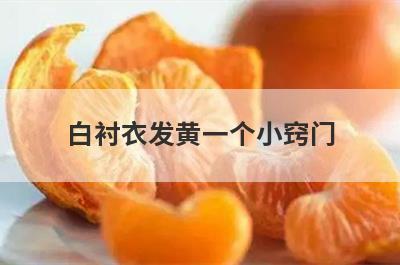 白衬衣发黄一个小窍门