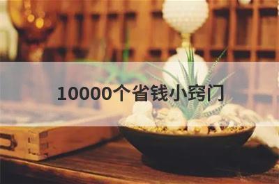 10000个省钱小窍门