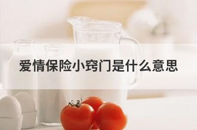 爱情保险小窍门是什么意思