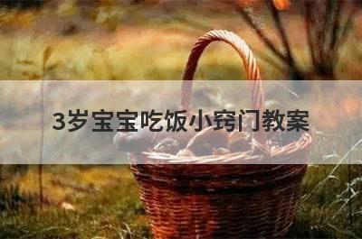 3岁宝宝吃饭小窍门教案
