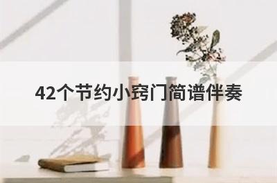 42个节约小窍门简谱伴奏