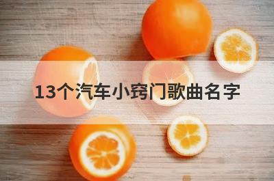 13个汽车小窍门歌曲名字