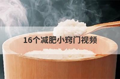 16个减肥小窍门视频