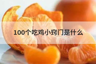 100个吃鸡小窍门是什么