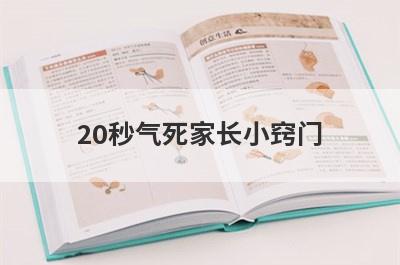 20秒气死家长小窍门