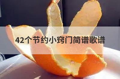 42个节约小窍门简谱歌谱