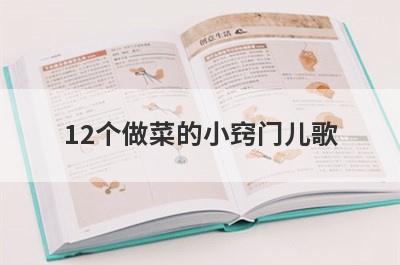12个做菜的小窍门儿歌