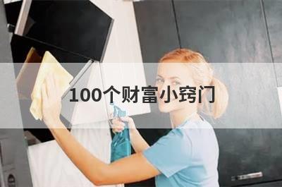 100个财富小窍门