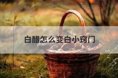 白醋怎么变白小窍门