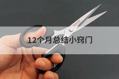 12个月总结小窍门