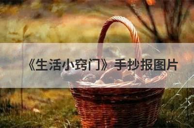 《生活小窍门》手抄报图片