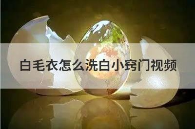 白毛衣怎么洗白小窍门视频