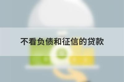 不看负债和征信的贷款，逾期征信黑了也可以借钱