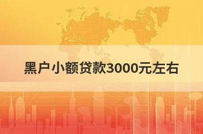 黑户小额贷款3000元左右