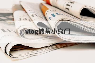 vlog储蓄小窍门