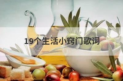 19个生活小窍门歌词