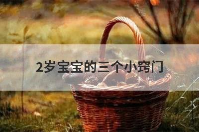 2岁宝宝的三个小窍门