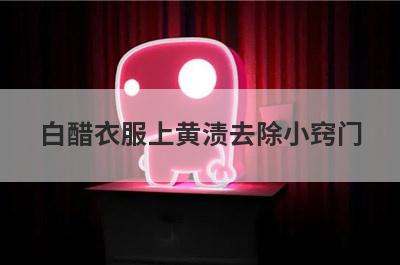 白醋衣服上黄渍去除小窍门