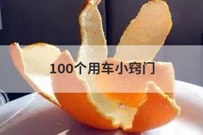 100个用车小窍门